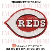 Cincinnati Reds Est 1881 Embroidery Design, MLB Baseball Machine Embroidery Digitized Pes Files