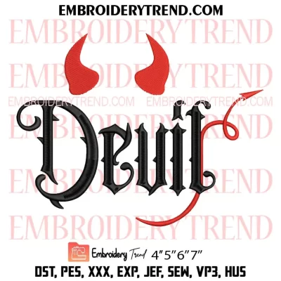 Devil Halloween Embroidery Design, Disney Halloween Machine Embroidery Digitized Pes Files