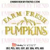 Pumpkin Patch 1998 Farm Fresh Embroidery Design, Autumn Vibes Machine Embroidery Digitized Pes Files