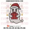 Snoopy Santa Lights Christmas Embroidery Design, Peanuts Xmas Snoopy Machine Embroidery Digitized Pes Files