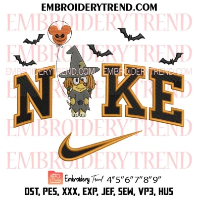 Halloween Bluey Bingo x Nike Embroidery Design, Halloween Gift Cute Machine Embroidery Digitized Pes Files