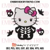 Hello Kitty Black Cat Embroidery Design, Kitty Spooky Halloween Machine Embroidery Digitized Pes Files