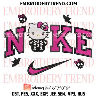 Nike Chucky Hello Kitty Embroidery Design, Halloween Machine Embroidery Digitized Pes Files