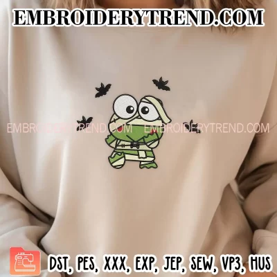 Keroppi Mummy Embroidery Design, Sanrio Halloween Machine Embroidery Digitized Pes Files