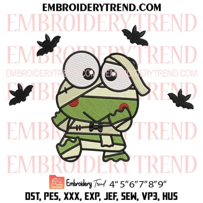 Keroppi Mummy Embroidery Design, Sanrio Halloween Machine Embroidery Digitized Pes Files