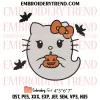 Hello Kitty Freddy Krueger Embroidery Design, Kitty Horror Halloween Machine Embroidery Digitized Pes Files