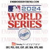 2024 World Series Champions Dodgers Embroidery Design, MLB Los Angeles Dodgers 2024 Machine Embroidery Digitized Pes Files