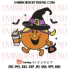 Little Miss Halloween Queen Embroidery Design, Funny Little Miss Pumpkin Girls Machine Embroidery Digitized Pes Files