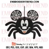 Minnie Mouse Spider Embroidery Design, Minnie Spider Disney Halloween Machine Embroidery Digitized Pes Files