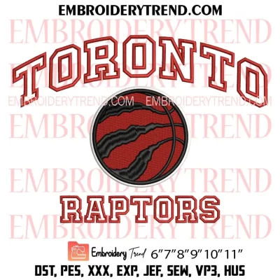 Toronto Raptors Heart Embroidery Design, NBA Team Machine Embroidery Digitized Pes Files