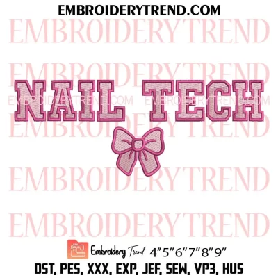 Nall Tech Embroidery Design, Custom Machine Embroidery Digitized Pes Files