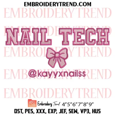 Nall Tech Embroidery Design, Custom Machine Embroidery Digitized Pes Files