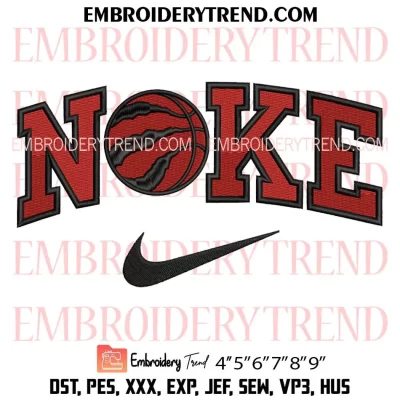 Nike Toronto Raptors Embroidery Design, Basketball NBA Machine Embroidery Digitized Pes Files