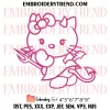 Hello Kitty Pennywise Embroidery Design, Halloween Machine Embroidery Digitized Pes Files