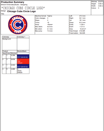 Chicago Cubs Circle Logo Embroidery Design, MLB Team Machine Embroidery Digitized Pes Files