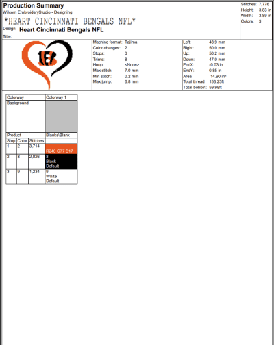 Heart Cincinnati Bengals NFL Embroidery Design, Bengals Football Fan Machine Embroidery Digitized Pes Files
