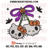 Call Me Scream Hello Kitty Embroidery Design, Halloween Heart Ghost Machine Embroidery Digitized Pes Files