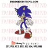 Sonic The Hedgehog x Nike Embroidery Design, Cartoon Sonic Machine Embroidery Digitized Pes Files