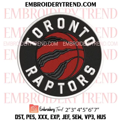 Toronto Raptors Logo Embroidery Design, Basketball Machine Embroidery Digitized Pes Files