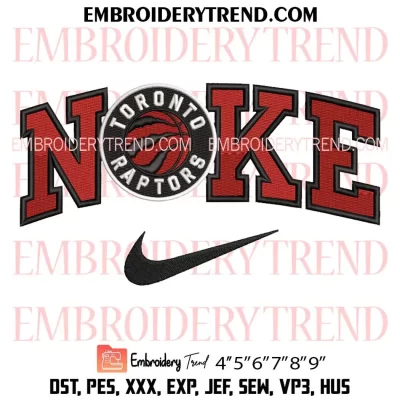 Nike Toronto Raptors Embroidery Design, Basketball NBA Machine Embroidery Digitized Pes Files