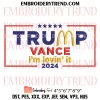 Make America Great Again 2024 Trump McDonalds Embroidery Design, Trump Trending Machine Embroidery Digitized Pes Files