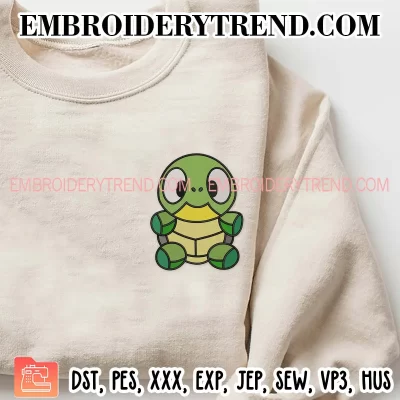 Turtle Boy Embroidery Design, Cartoon Machine Embroidery Digitized Pes Files