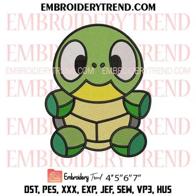 Turtle Boy Embroidery Design, Cartoon Machine Embroidery Digitized Pes Files