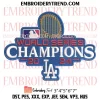 Trendy Los Angeles Dodgers 2024 Embroidery Design, World Series 2024 Champions Machine Embroidery Digitized Pes Files