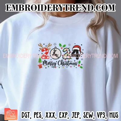 2024 Merry Christmas Embroidery Design, Christmas Gift Machine Embroidery Digitized Pes Files