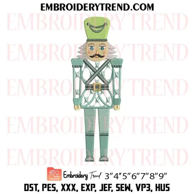 Chic Nutcracker Embroidery Design, Nutcracker Christmas Machine Embroidery Digitized Pes Files