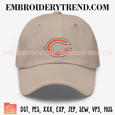 Chicago Bears Embroidery Design, NFL Logo Machine Embroidery Digitized Pes Files