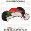 Santa Claus Riding Unicorn Christmas Embroidery Design, Funny Christmas Santa Machine Embroidery Digitized Pes Files