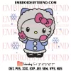 Funny Snowman Let It Snow Embroidery Design, Snowman Christmas Machine Embroidery Digitized Pes Files