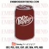 Dr Pepper x Nike Embroidery Design, Soft Drink Machine Embroidery Digitized Pes Files