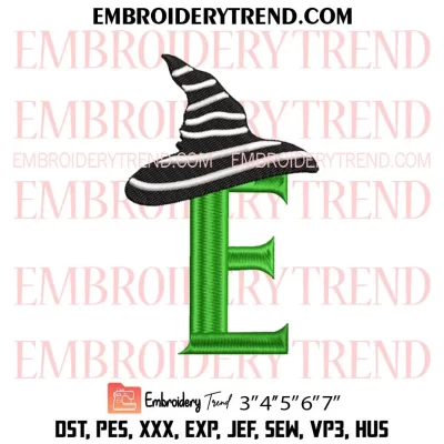 Elphaba Wicked Embroidery Design, Wicked Movie Machine Embroidery Digitized Pes Files