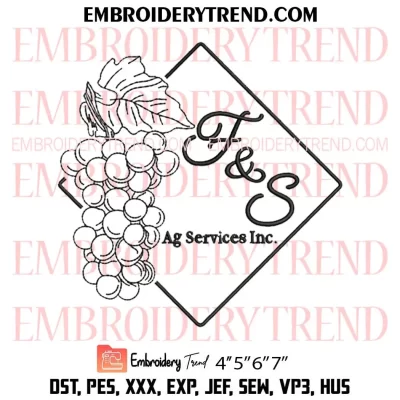 F & S Ag Services Inc Embroidery Design, Custom Machine Embroidery Digitized Pes Files