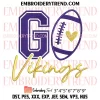 Go Rams Football Embroidery Design, Los Angeles Rams Machine Embroidery Digitized Pes Files