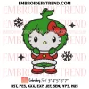 Hello Kitty with Christmas Tree Embroidery Design, Cute Christmas Gift Machine Embroidery Digitized Pes Files