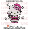 Hello Kitty Reindeer Embroidery Design, Sanrio Christmas Machine Embroidery Digitized Pes Files