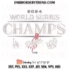 Los Angeles Dodgers 2024 World Series Champions Embroidery Design, MLB Baseball Machine Embroidery Digitized Pes Files