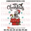 Snoopy and Woodstock Decorating Christmas Tree Embroidery Design, Peanuts Xmas Machine Embroidery Digitized Pes Files