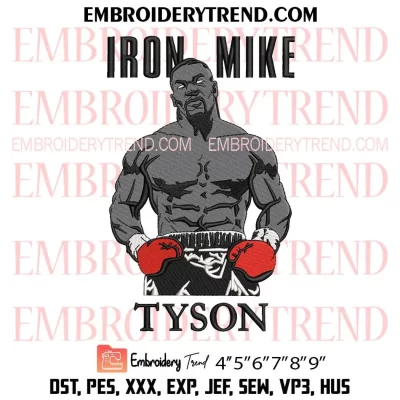 Mike Tyson Embroidery Design, Iron Mike Machine Embroidery Digitized Pes Files