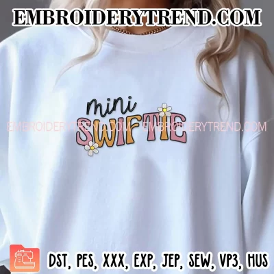 Mini Swiftie Embroidery Design, Eras Tour Machine Embroidery Digitized Pes Files