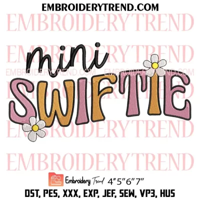 Mini Swiftie Embroidery Design, Eras Tour Machine Embroidery Digitized Pes Files