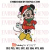 Mickey Mouse Christmas Lights Embroidery Design, Santa Mickey Disney Machine Embroidery Digitized Pes Files