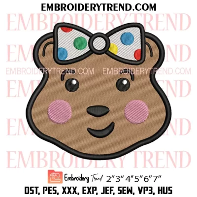 Batman Pudsey Bear Embroidery Design, Children in Need Spotty Bear Machine Embroidery Digitized Pes Files