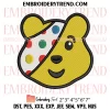 BBC Children In Need Embroidery Design, Pudsey Bear Machine Embroidery Digitized Pes Files