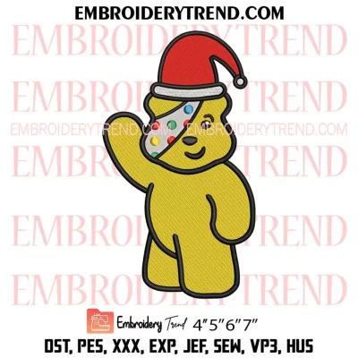 Pudsey Family Embroidery Design, BBC Children in Need Machine Embroidery Digitized Pes Files