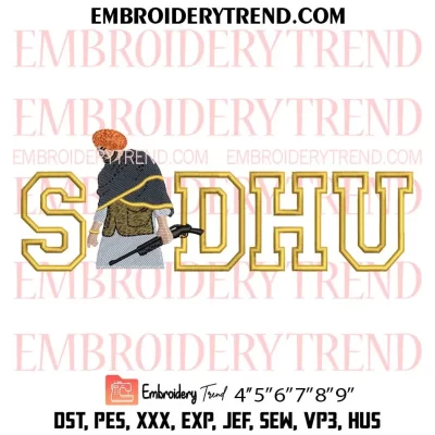 Sidhu Moosewala Embroidery Design, Sidhu Fan Gift Machine Embroidery Digitized Pes Files