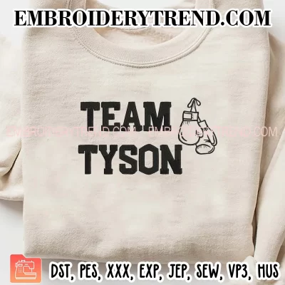 Team Tyson Embroidery Design, Boxing Mike Tyson Fan Machine Embroidery Digitized Pes Files